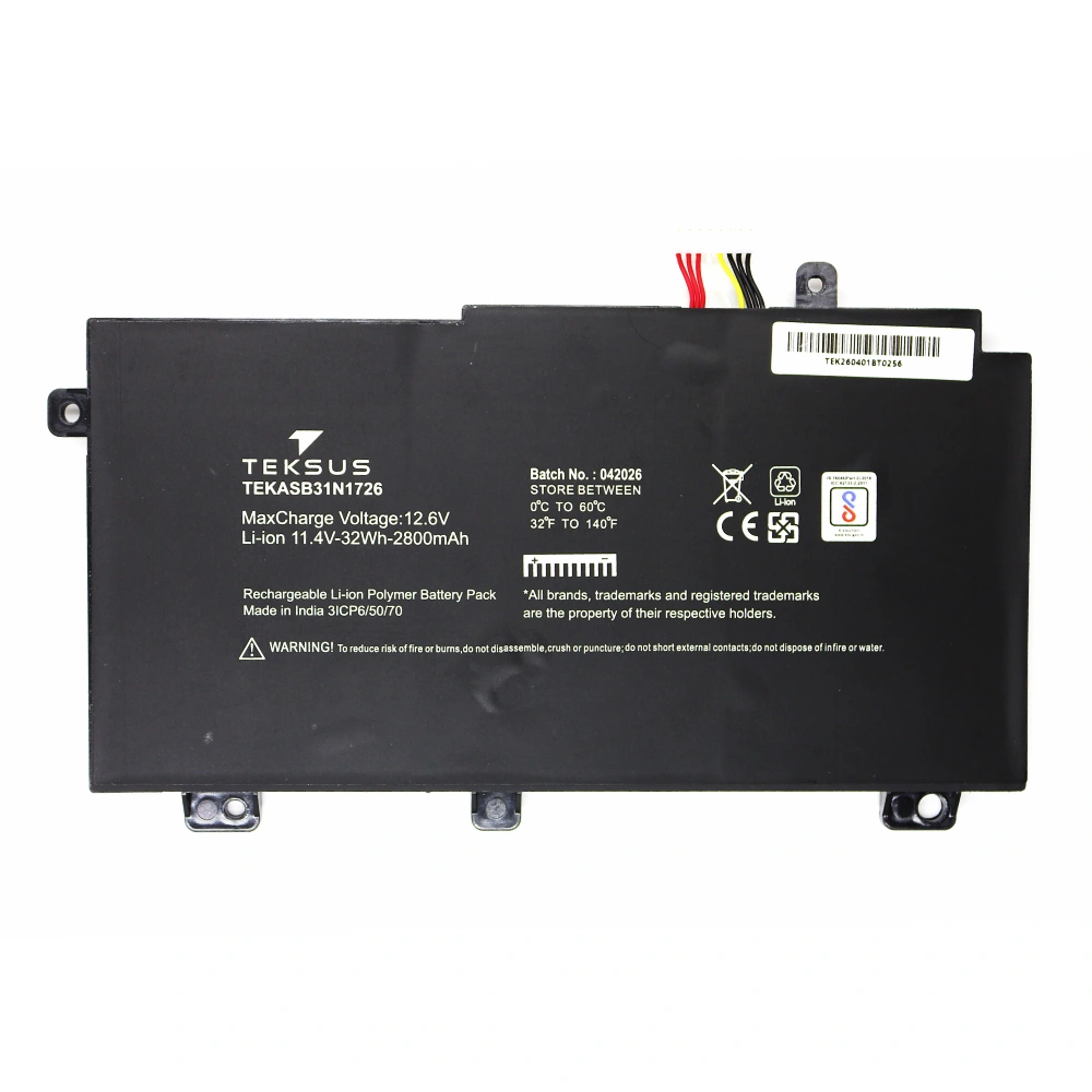Teksus Laptop Battery Compatible For Asus FX80 | B31N1726 3C view 2